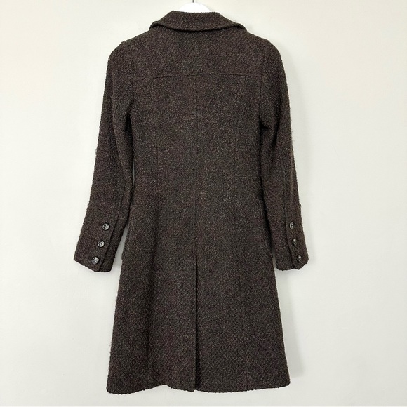 Sisley Long tailored tweed single breasted coat - Picture 6 of 12
